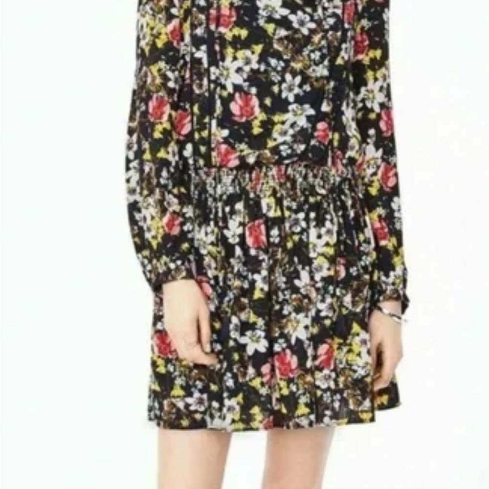 BANANA REPUBLIC Navy Floral Smocked Valeri Dress - size XL